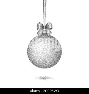 Weihnachtskugel mit Schleife. Stock Vektor