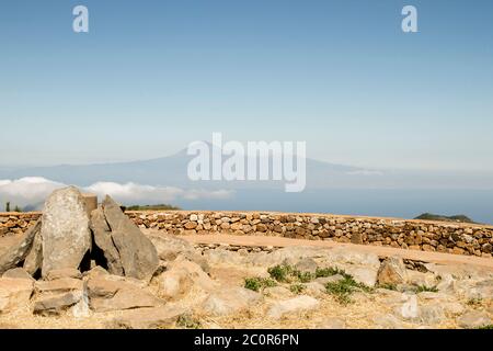 Schutzgebiet Guanche in Alto de Garajonay, La Gomera, Kanarische Inseln, Spanien Stockfoto