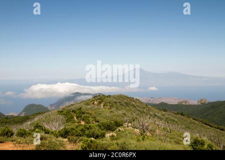 Der Teide im Garajonay Nationalpark in La Gomera, Kanarische Inseln, Spanien Stockfoto