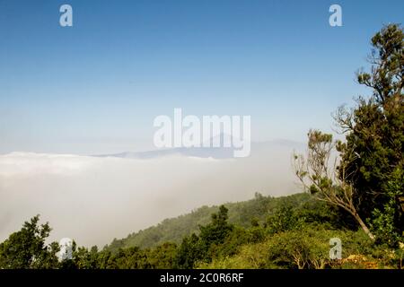 Der Teide im Garajonay Nationalpark in La Gomera, Kanarische Inseln, Spanien Stockfoto