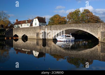 England - Oxfordshire - Abingdon - Abingdon Brücke über die Themse Stockfoto