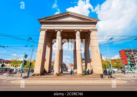 Porta Ticinese ist ein ehemaliges Stadttor der Stadt Mailand in der Lombardei Region Norditalien Stockfoto