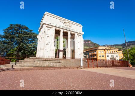 Victory Monument an der Piazza della Vittoria Square in Bozen Stadt in Südtirol, Italien Stockfoto