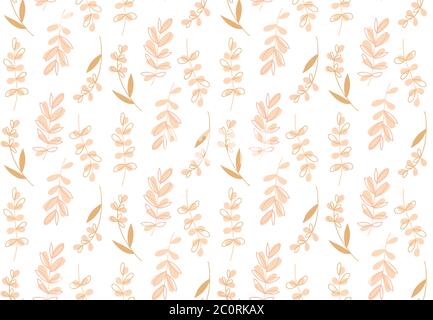 Blumenmuster Hand gezeichnet nahtlose Vektor-Textur Stock Vektor