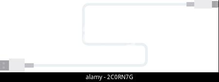 USB-Kabel Vektor flach isoliert Stock Vektor