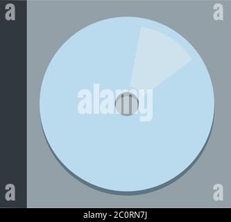 CD-Disc in Kunststoffverpackung Vektor flach isoliert Stock Vektor