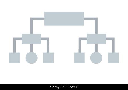 Architekturdiagramm in Programmierumgebung flach Symbolvektor isoliert. Stock Vektor