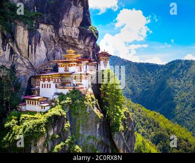 Tiger Nest Kloster, Taktshang Goemba, Paro, Bhutan Stockfoto