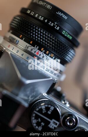 Olympus OM2n SLR 35-mm-Filmkamera Stockfoto