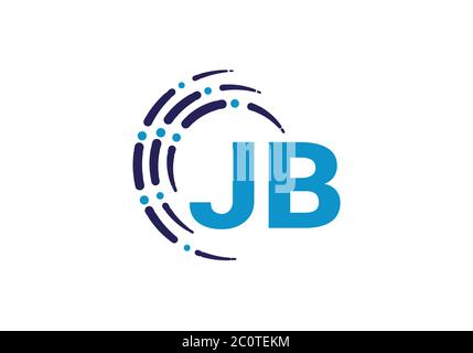 Initial Monogram Letter J B Logo Design Vektor-Vorlage. JB-Logo-Design mit Buchstabe Stock Vektor