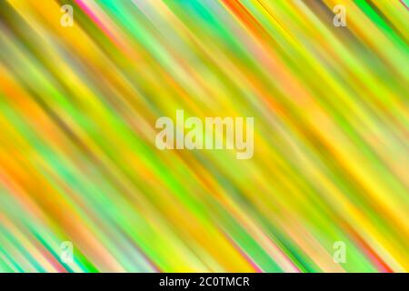 Gelb, grün orange dominante Bewegung Unschärfe Hintergrund schräg 45 Grad. Stockfoto