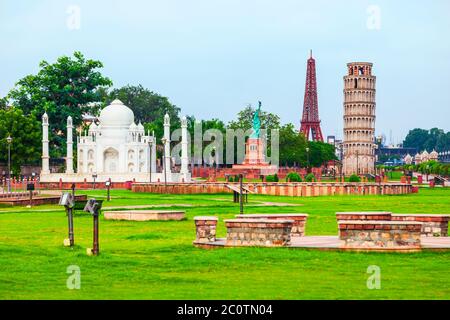 Kota, INDIEN - 21. SEPTEMBER 2019: Seven Wonders Park in Kota City im indischen Bundesstaat Rajasthan Stockfoto