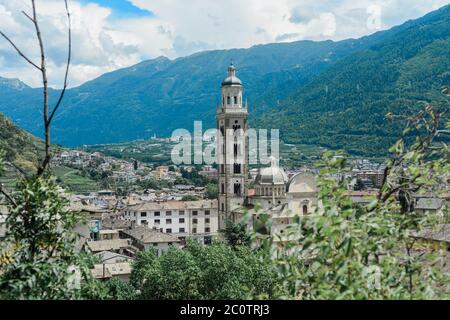 Heiligtum der Madonna von Tirano, in Tirano, Italien Stockfoto