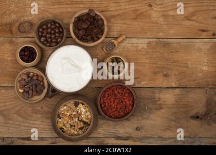 Gesundes Frühstück-Konzept Stockfoto