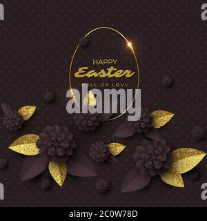 Glückliches Ostern Grußkarte. Stock Vektor