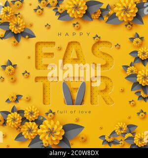 Grußkarte zu Osterferien. Stock Vektor