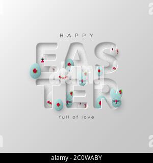 Grußkarte für Ostern. Stock Vektor