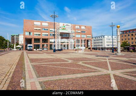 DORTMUND, Deutschland - Juli 04, 2018: Rathaus im Zentrum der Stadt Dortmund in Deutschland Stockfoto