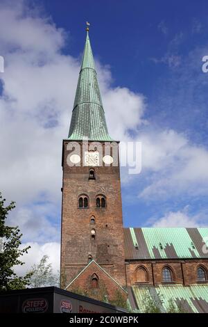Der Domturm In Aarhus Dänemark Die Höchste Und Längste Kirche Dänemarks Stockfoto