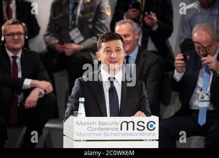 München, Deutschland. Februar 2020. Volodymyr Zelensky Quelle: Sven Hoppe/dpa/Alamy Live News Stockfoto