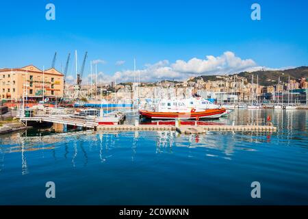 Genua, Italien - April 08, 2019: Die Stadt von Kindern und Jugendlichen oder La città dei bambini e dei ragazzi ist ein kinder Zentrum und Museum in Genua, Italien Stockfoto