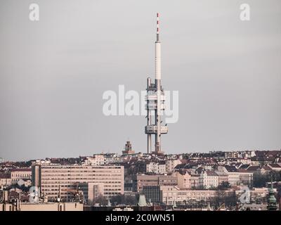 Zizkov Fernsehturm in Prag, Tschechische Republik Stockfoto