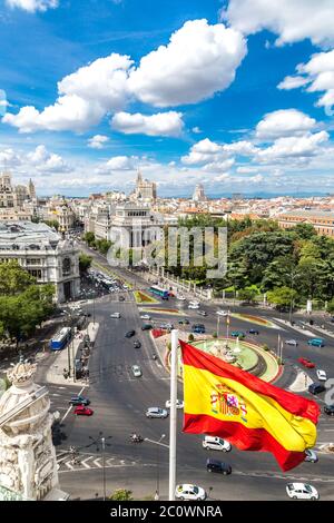 Cibeles Brunnen auf der Plaza de Cibeles in Madrid Stockfoto