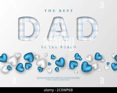 Grußkarte zum Vatertag. Stock Vektor