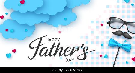 Banner zum Happy Fathers Day. Stock Vektor