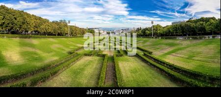 Eduardo VII Park in Lissabon Stockfoto