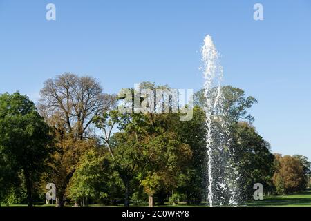 Springbrunnen im Park. Stockfoto