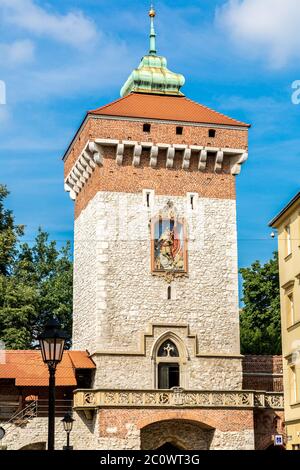 St. Florian's Tor in Krakau Stockfoto