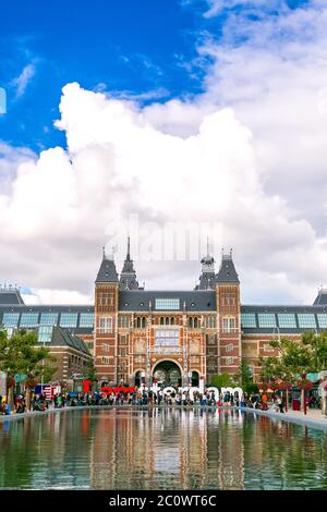 Rijksmuseum Amsterdam Museum mit Worten ich Amsterdam Stockfoto