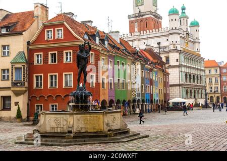 Alter Marktplatz in Posen Stockfoto