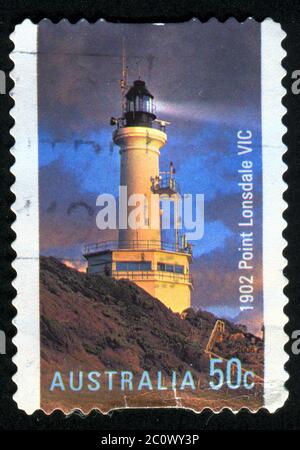 AUSTRALIEN - UM 2006: Briefmarke gedruckt von Australien, zeigt Leuchtturm, um 2006 Stockfoto