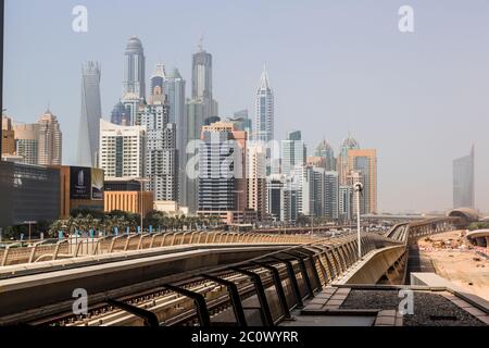 Dubai Marina Metro Station, Vereinigte Arabische Emirate Stockfoto