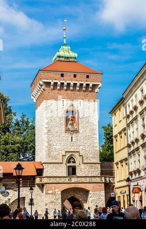 St. Florian's Tor in Krakau Stockfoto