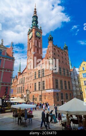 Danzig-Altstadt-lange Marktstraße Stockfoto