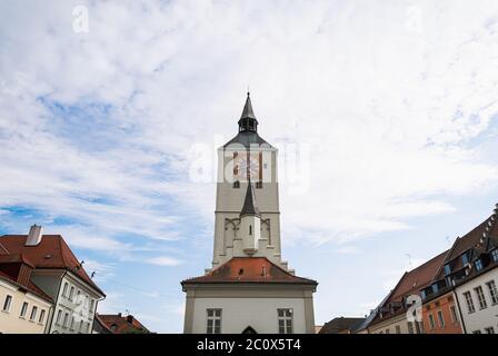 Rathaus Deggendorf in der Innenstadt, Deutschland Stockfoto