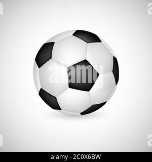 Fußball in 3d realistischer Optik. Stock Vektor
