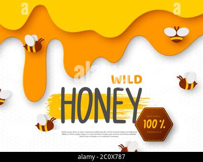 Design für Bienenzucht und Honigprodukt Stock Vektor