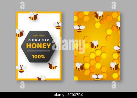 Design für Bienenzucht und Honigprodukt Stock Vektor