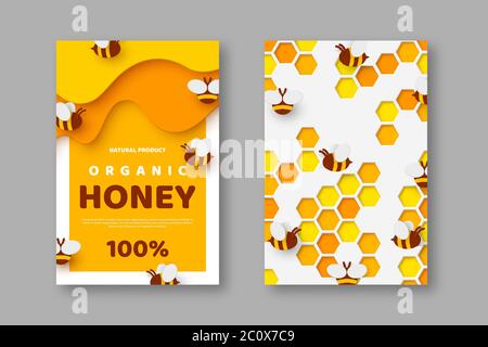 Design für Bienenzucht und Honigprodukt Stock Vektor