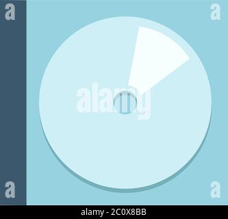 CD-Disc in Kunststoffgehäuse Vektorsymbol flach isoliert Stock Vektor