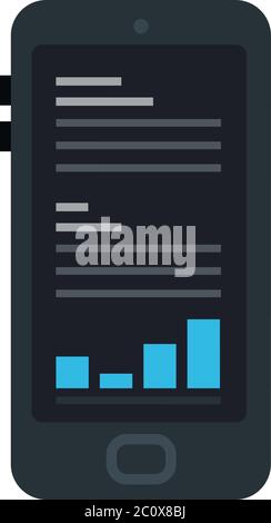 Trading-App für Smartphone Vektor-Symbol flach isoliert Stock Vektor