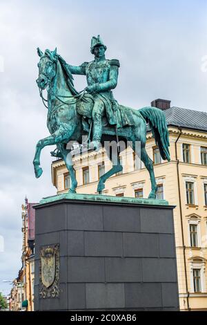 Statue von Karl XIV. Johann König von Schweden Stockfoto