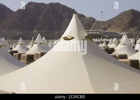 Mina in Tageszeit, Makkah, Saudi-Arabien, Hadsch . Macca Stockfoto