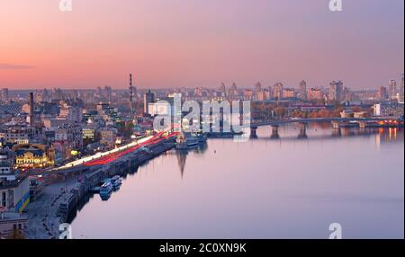 Kiew Antenne Stadtbild, Ukraine Stockfoto
