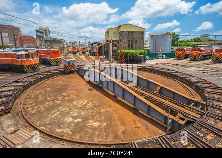 Round House mit Drehtisch, Changhua, Taiwan Stockfoto