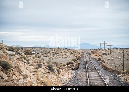 Grand Canyon Eisenbahn mit Touristen Stockfoto